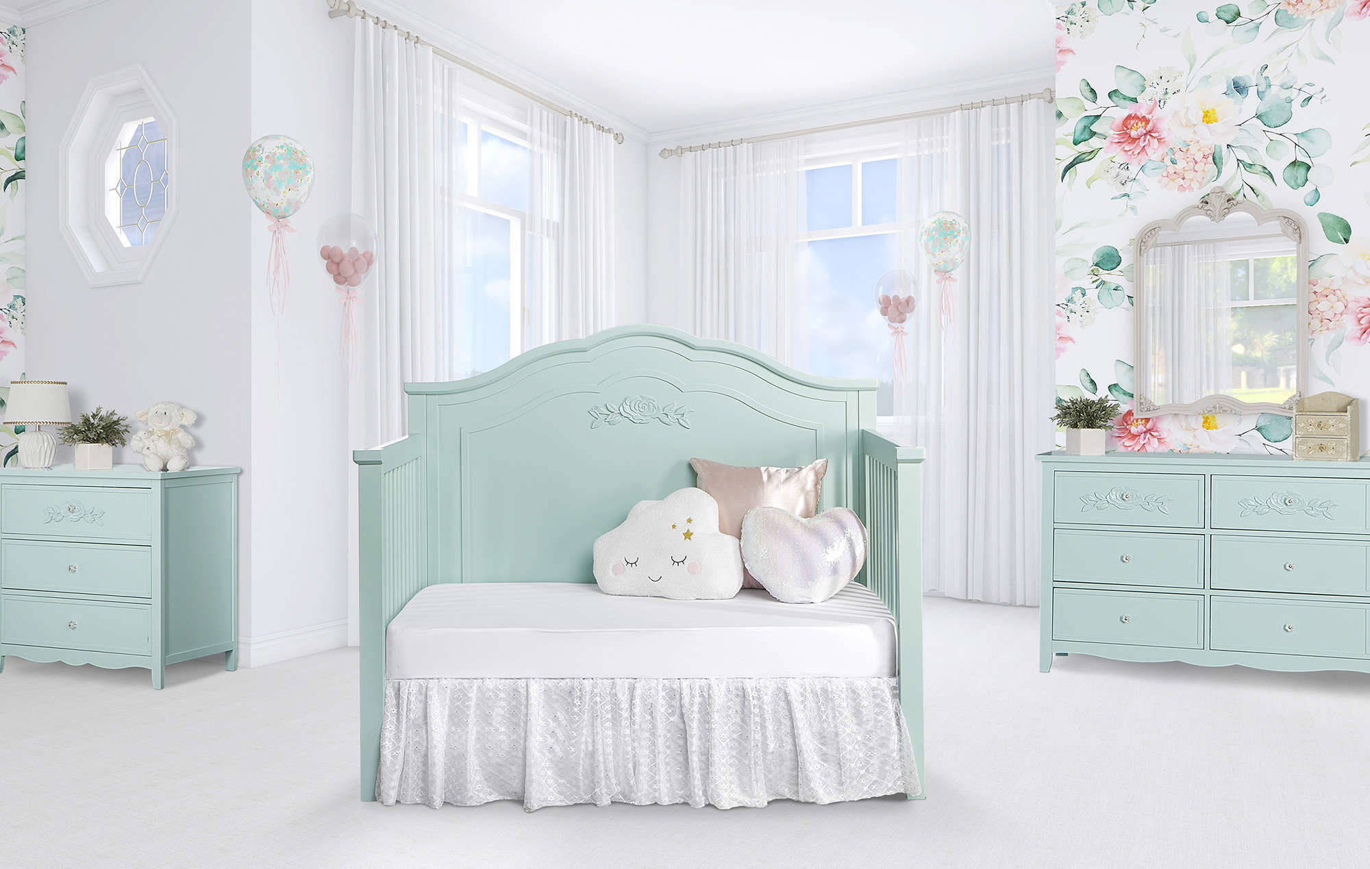  SweetPea Baby ‎ 781-LG Double Dresser, Sea Foam Green : Home &  Kitchen