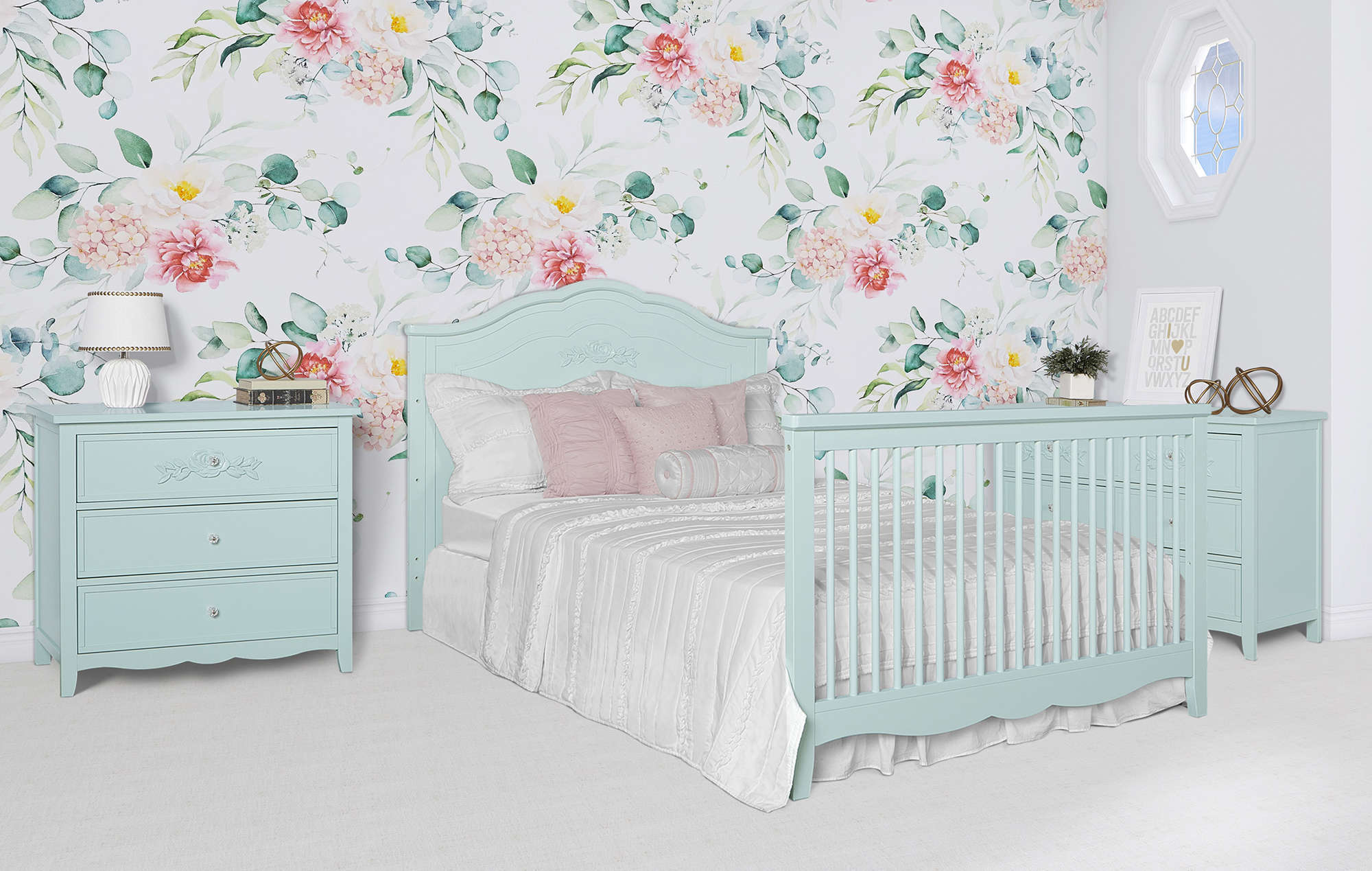  SweetPea Baby ‎ 781-LG Double Dresser, Sea Foam Green