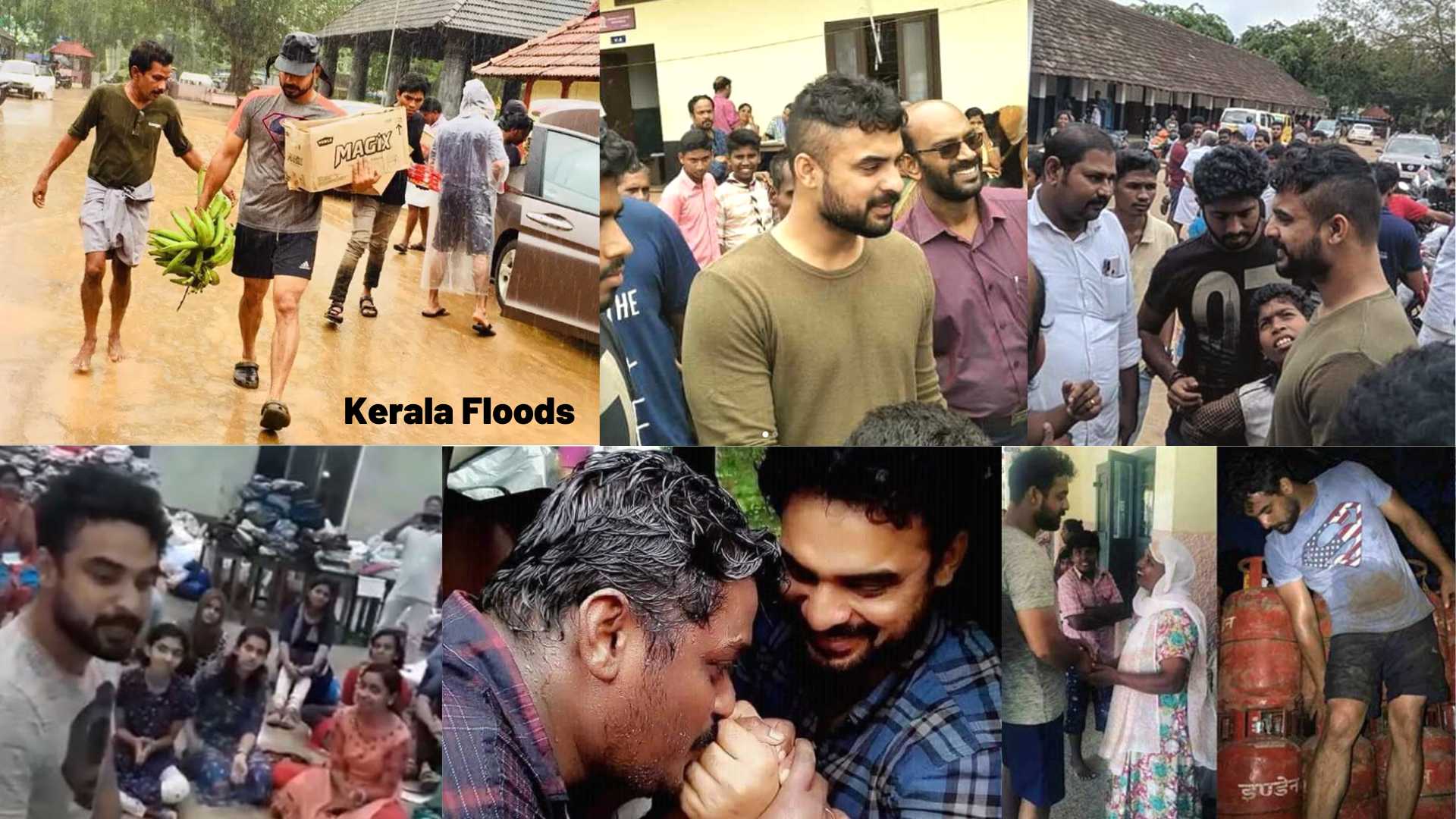 Tovino Thomas - Social work  Kerala Floods