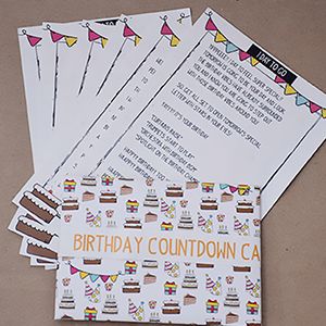 Birthday Countdown Letter- Birthday Gift For Wife