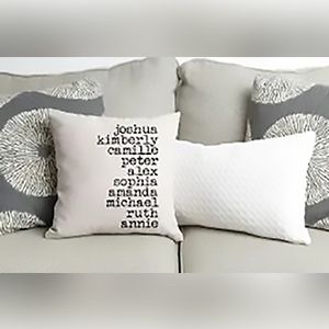  Family Name on Pillow Cover- Birthday Gift For Wife