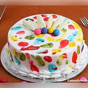 Bake A Colourful Holi Cake Holi Gift