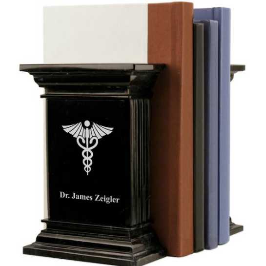 Personalized marble bookends - Doctor gifting ideas