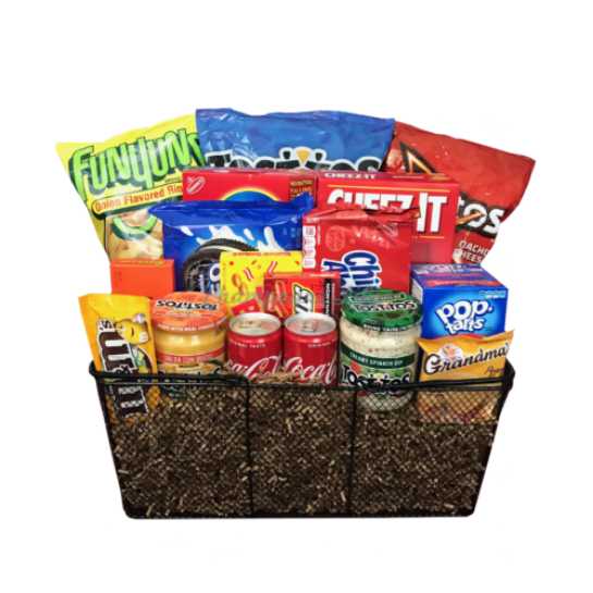 Junk food hamper - cheering best friend gifting ideas