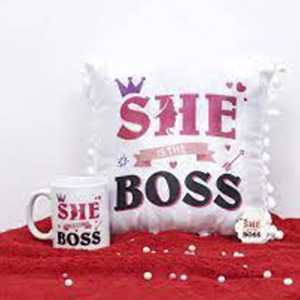 Personalised Cushion and Mug - best gift for boss