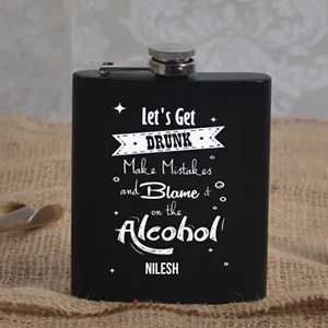 Customised Hip Flask - birthday gift for dad