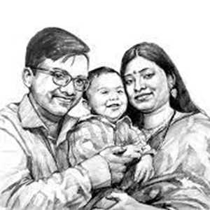 Custom Sketch Portrait - gift ideas for Indian parents anniversary