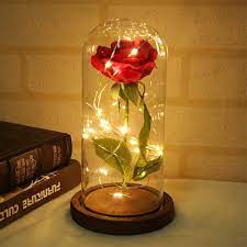 Lighting Rose in a Glass