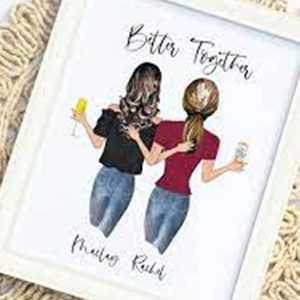 Custom Best Friend Portrait - best gift for best friend