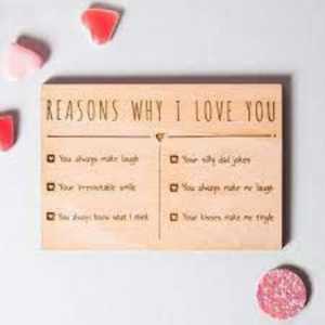 List of Reason Why I Love you - gift for wife birthday