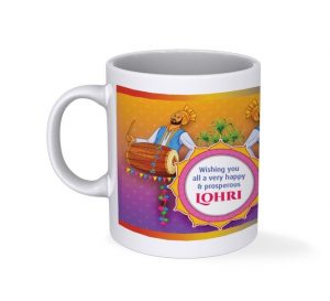 Decorative Printed Lohri Ceramic Cup - lohri gift ideas