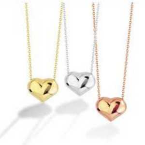 Engraved Puff Heart Necklace - birthday gift ideas for sister
