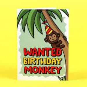 Birthday Monkey Card - birthday gift ideas for brother