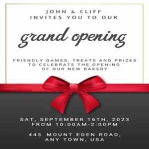 Grand Opening Announcement And Invitation Messages & Samples- 2023