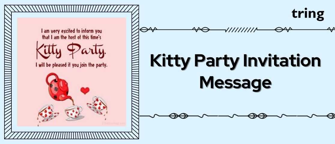 Kitty Party Invitation Messages Sample