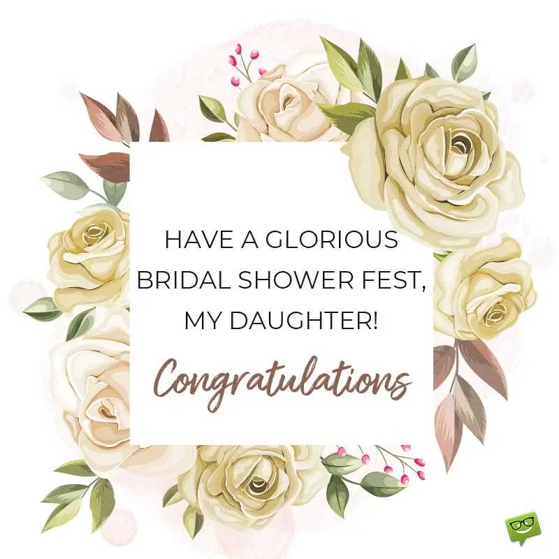 bridal shower sayings greetings