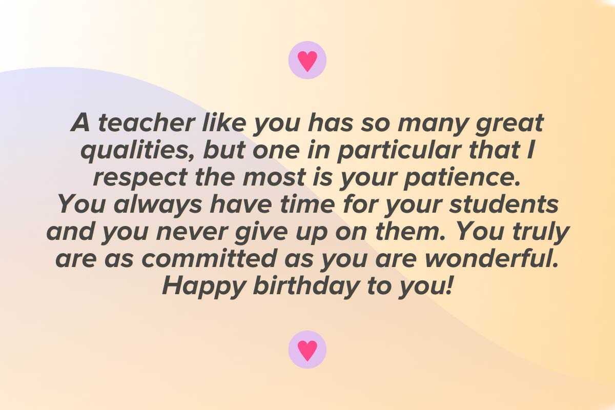 100 Heart Touching Birthday Wishes For Teacher