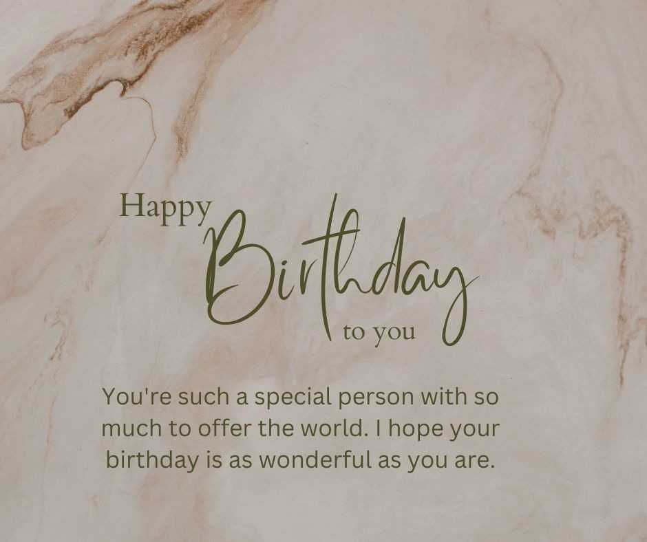 birthday wishes for a special person