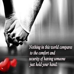 girl and boy holding hands with quotes
