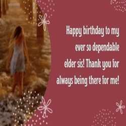 Heart Touching Birthday Wishes for Elder Sister Images.tring