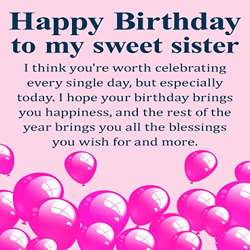 Happy Birthday Wishes to My Lovely Sister Images.tring