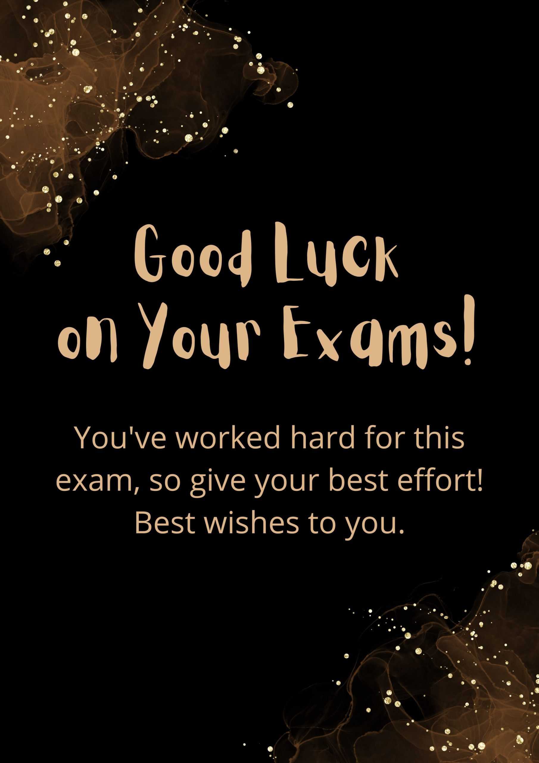 Best Of Luck For Exam With Love