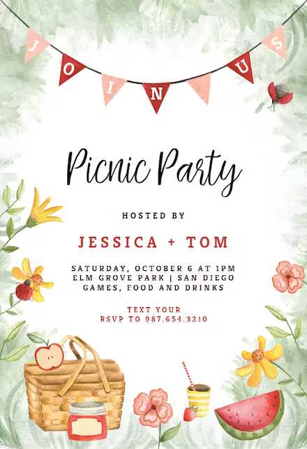 90+ Best Picnic Invitations To Invite Your Loved Ones