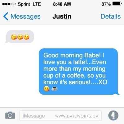 good morning text messages for him