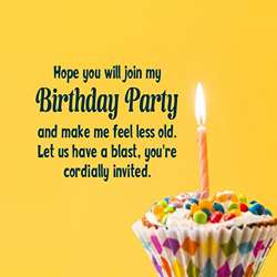 Formal Birthday Invitation Message