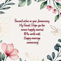 marriage anniversary wishes to friend