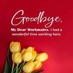 Sentimental Goodbye Messages For Leaving Company