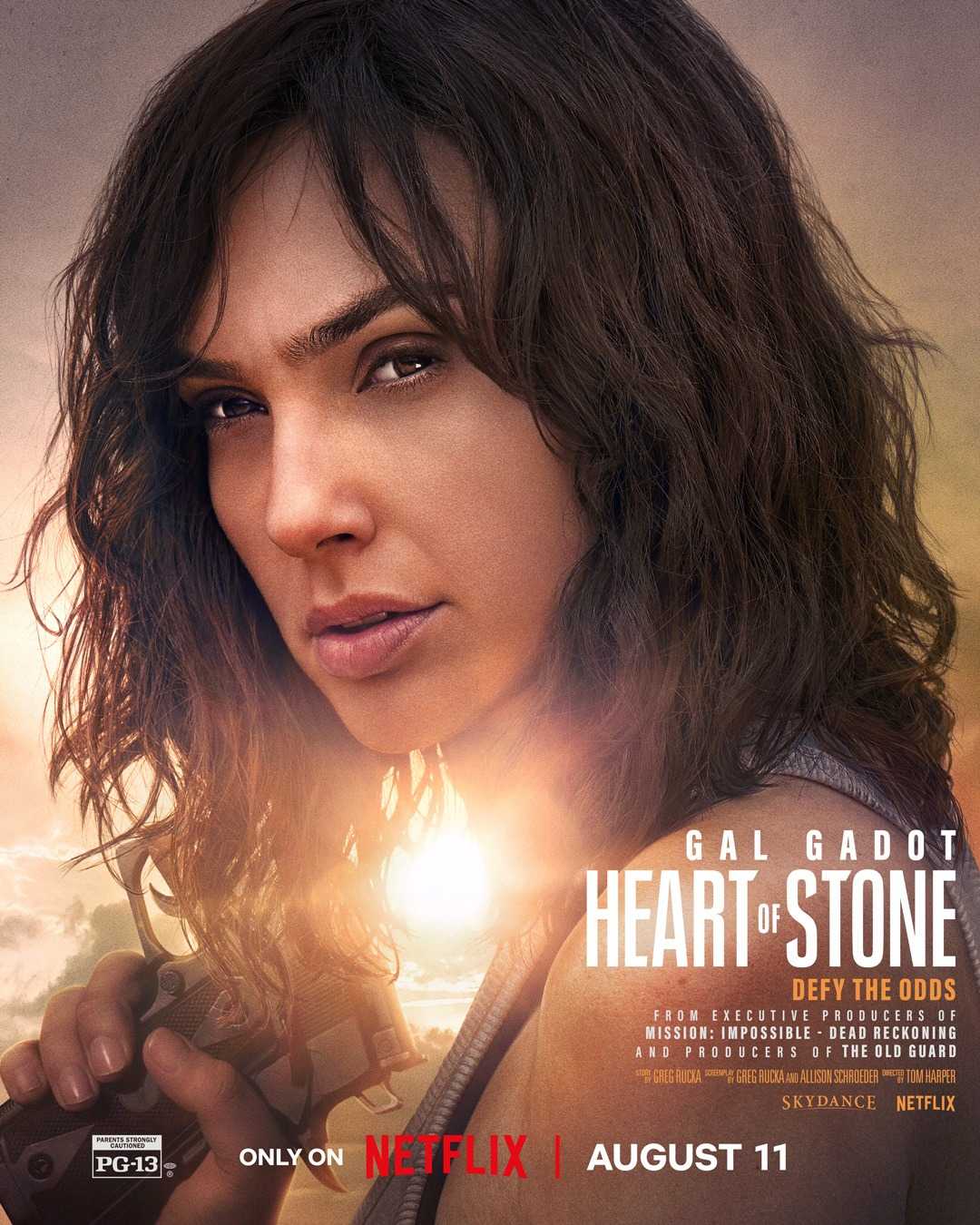 Heart of Stone poster starring Gal Gadot