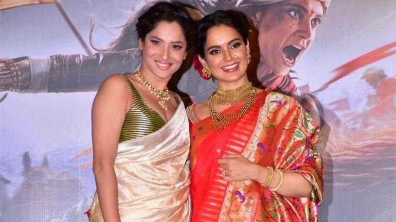 kangana ranaut and ankita lokhande at an even for manikarnika