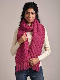 Hand-knitted scarf for mother