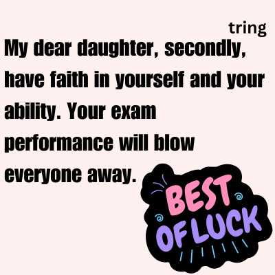 Exam Wishes for Daughter