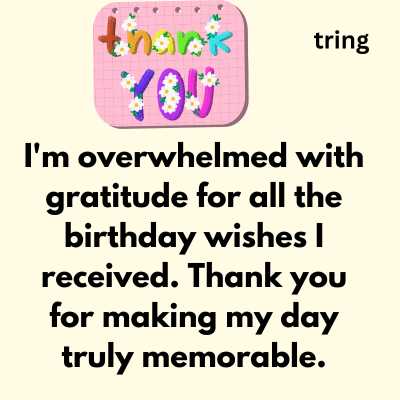 Quotation for Thanks for Birthday Wishes