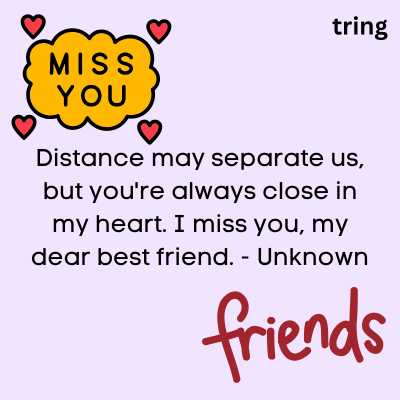 quotes about missing a friend