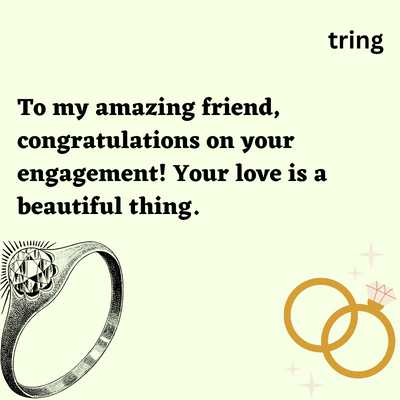 Simple Congratulations for Engagement Wishes for Friend