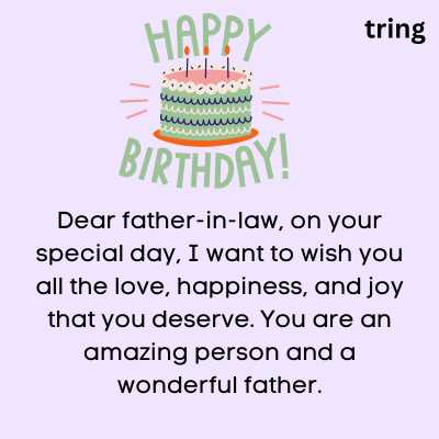 Birthday Wishes For Father-in-law from Son-in-law