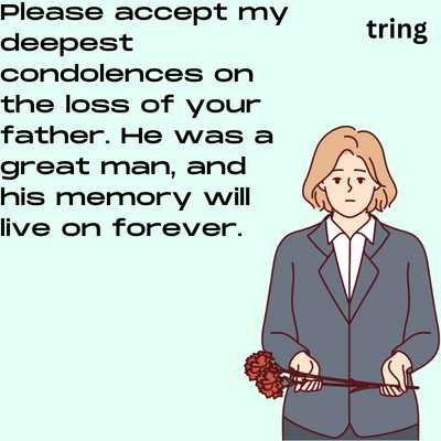 condolence message for loss of father in law