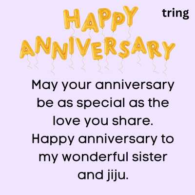 Wedding Anniversary Wishes For Sister And Jiju