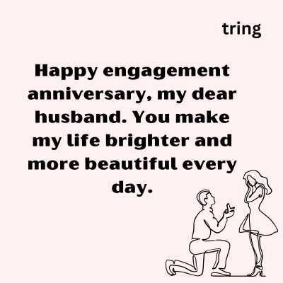 Cute Engagement Anniversary Wishes For Husband