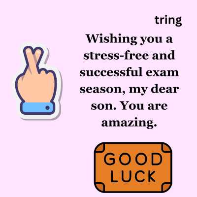 Best of Luck for Exam Wishes for Son