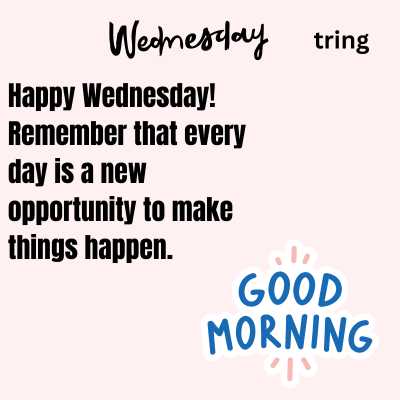 Encouraging Good Morning Wednesday Wishes 