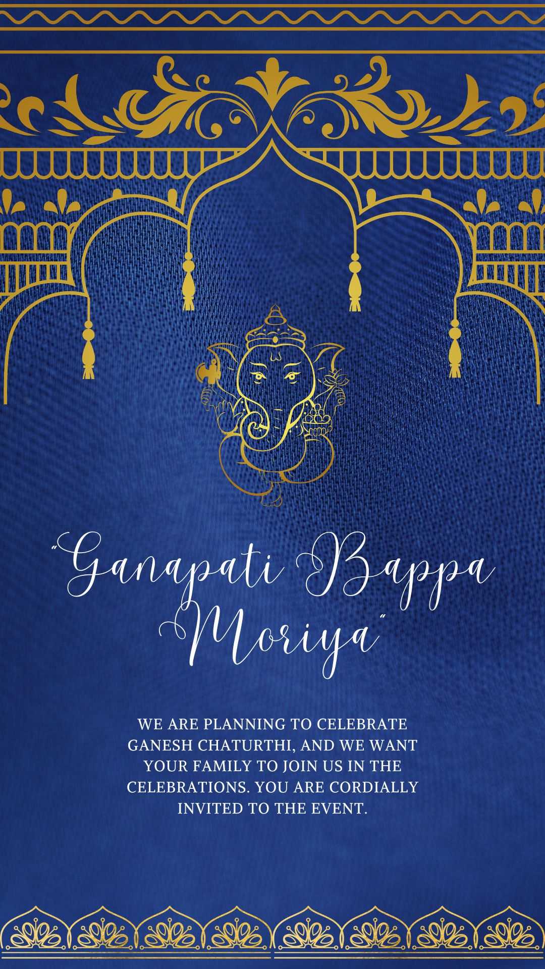 Invitation for Ganpati Darshan at Home - Happy Invites