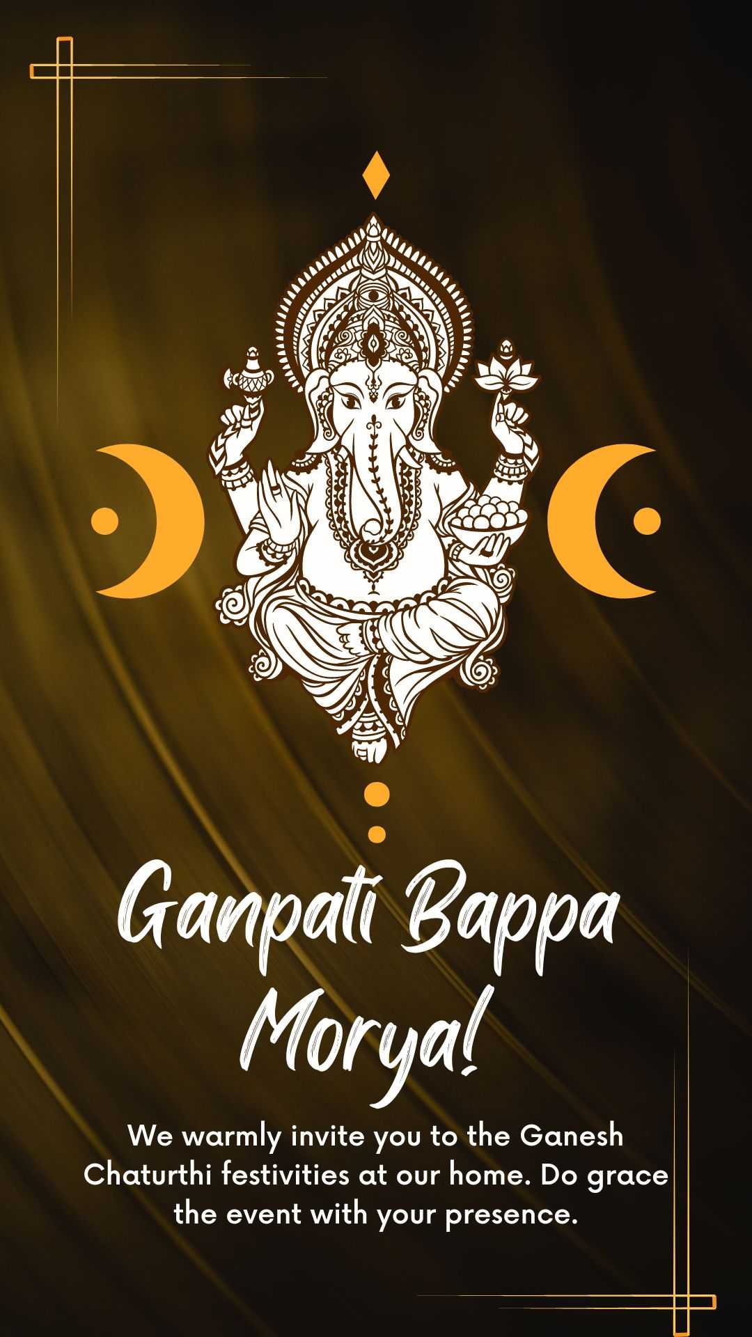Lord Ganpati Invitation Message 2023 with Cards for Fiends & Family