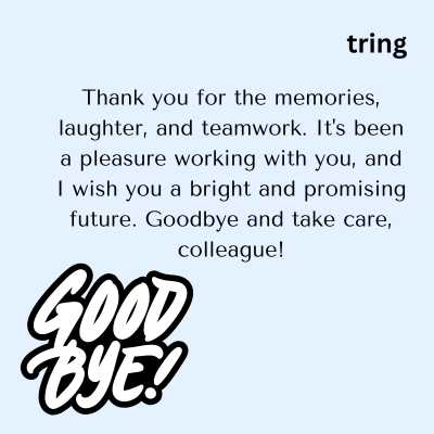 Goodbye Wishes for Colleagues