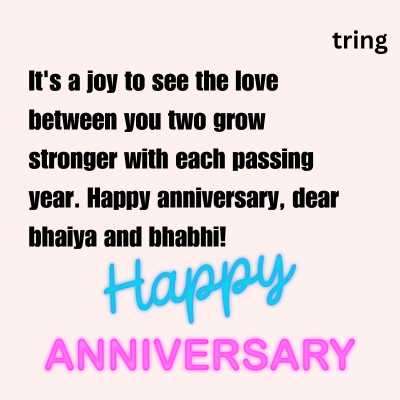 Best Bhaiya Bhabhi Anniversary Wishes