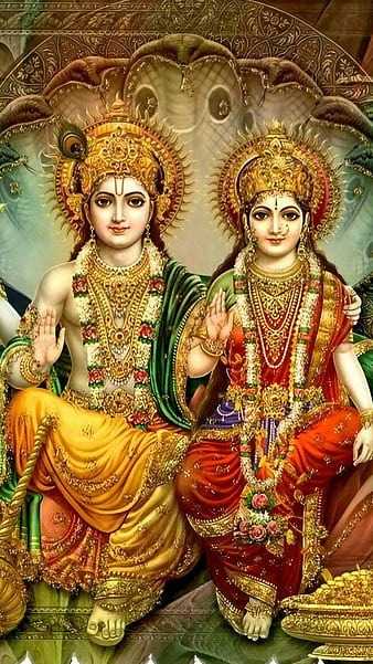 Goddess Lakshmi and God Vishnu