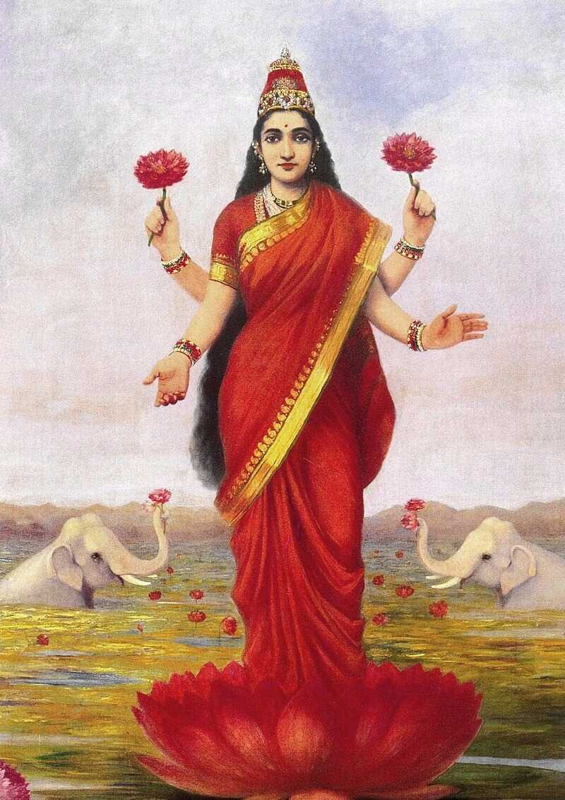 mahalakshmi in red saree